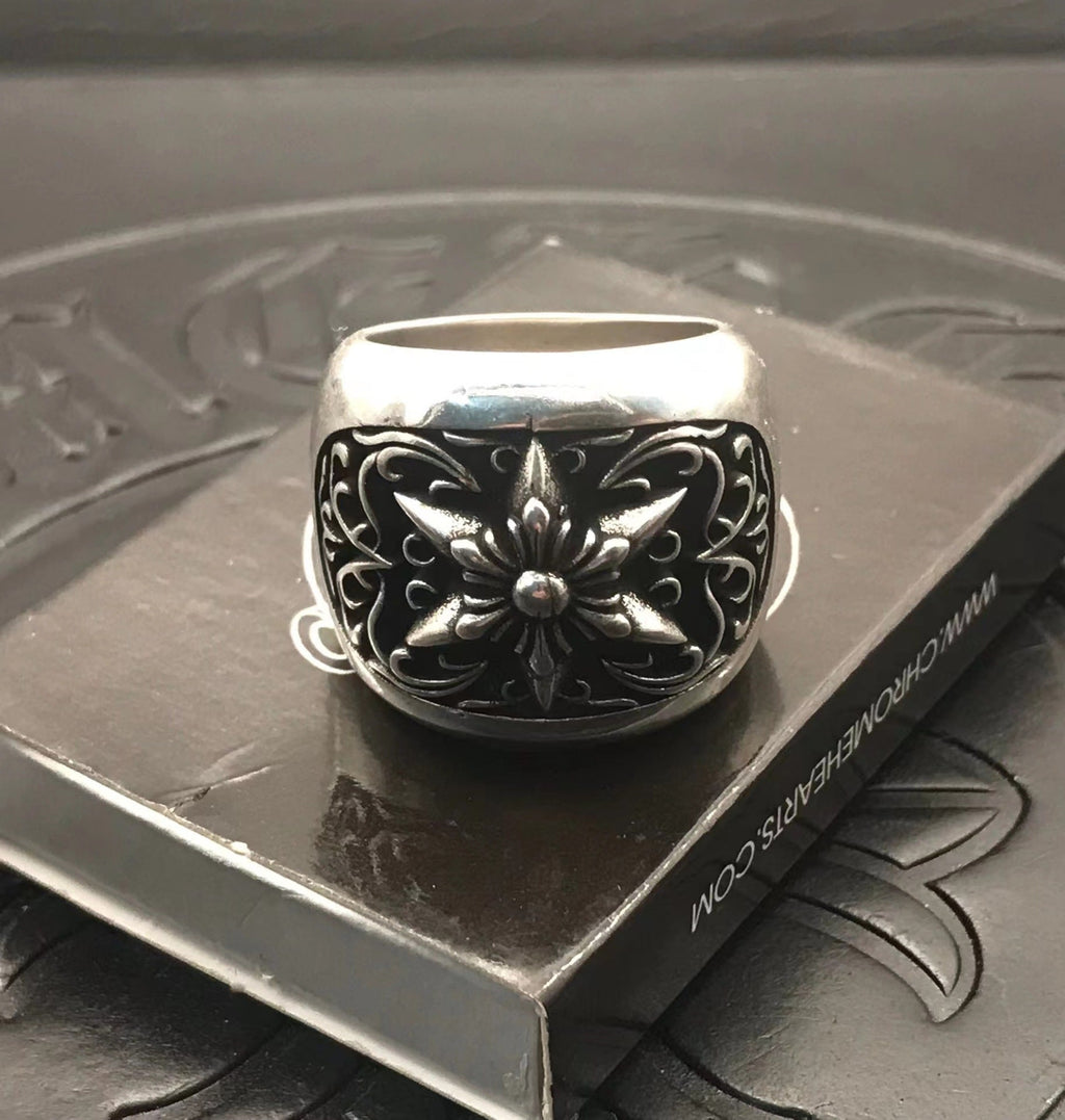 chrome hearts vine hexagram rings