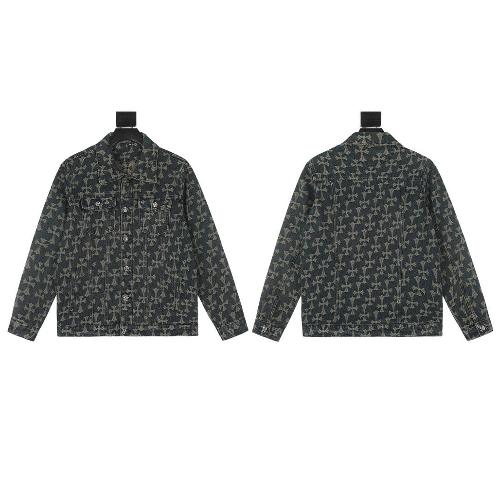 Chrome Hearts Cross Leather coat