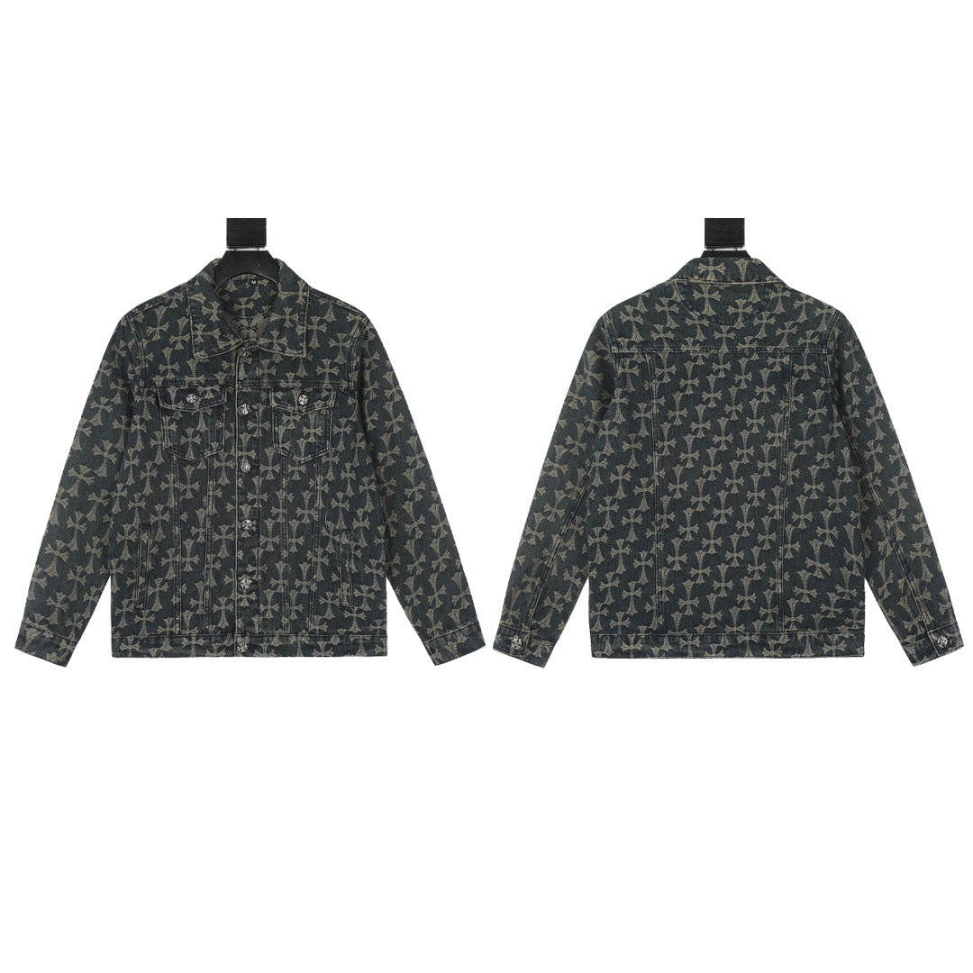 Chrome Hearts Cross Leather coat