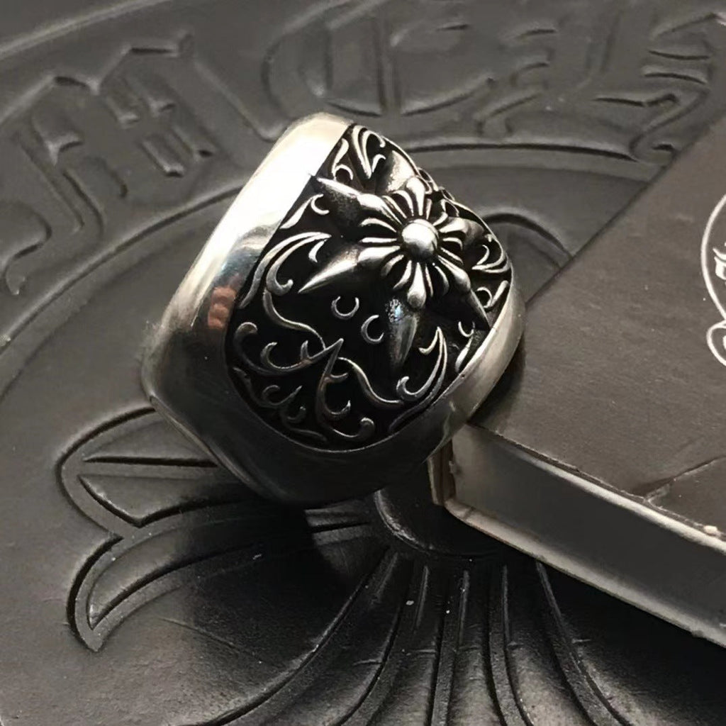 chrome hearts vine hexagram rings
