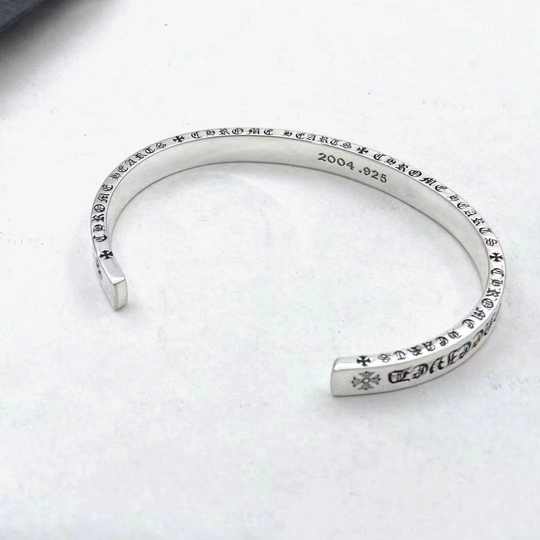 Chrome Hearts retro classic cross flower open bracelet