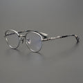 Chrome Hearts craftsmanship carved round frame glasses