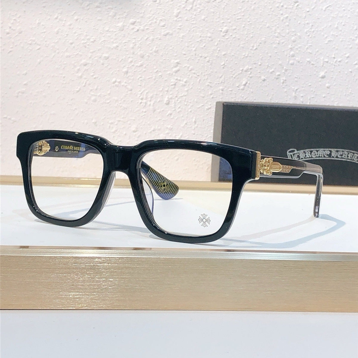 Chrome Hearts Sword Motif Simple Bold Frame Eyeglasses