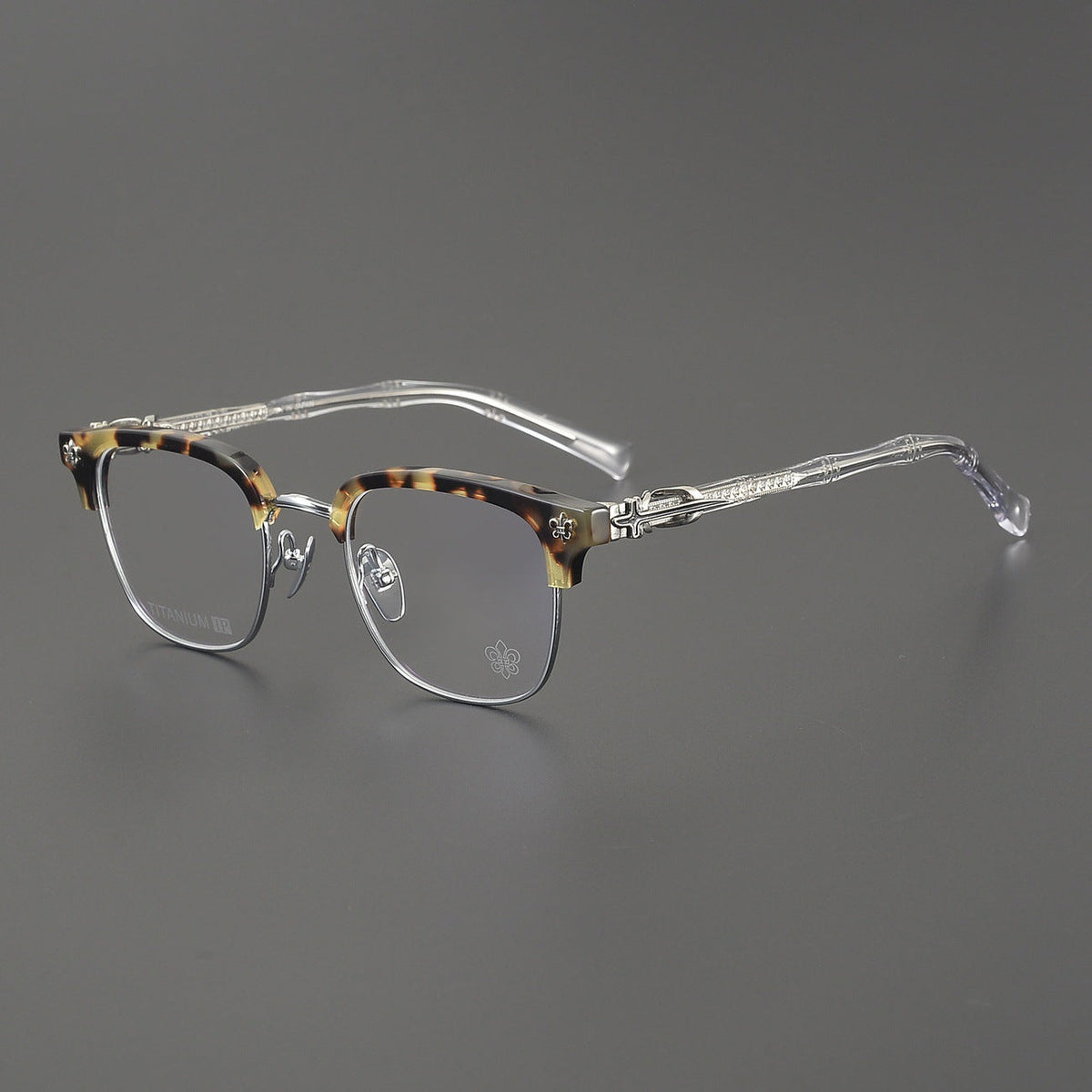 Chrome Hearts Hand-Engraved Vintage Browline Eyeglasses