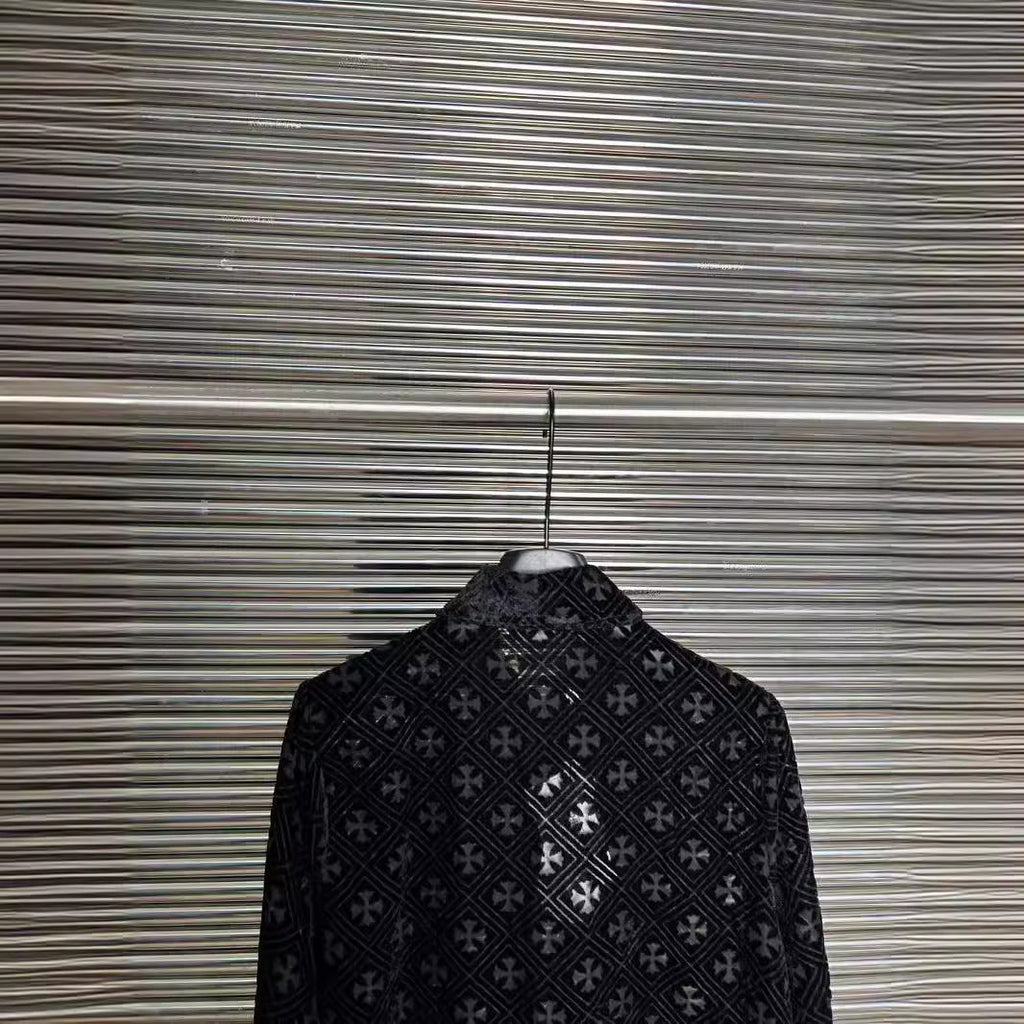 Chrome Hearts hollow black button shirt top