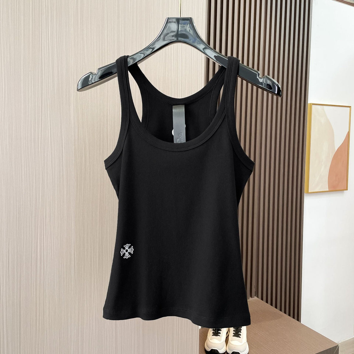 Chrome Hearts cross embroidered threaded camisole