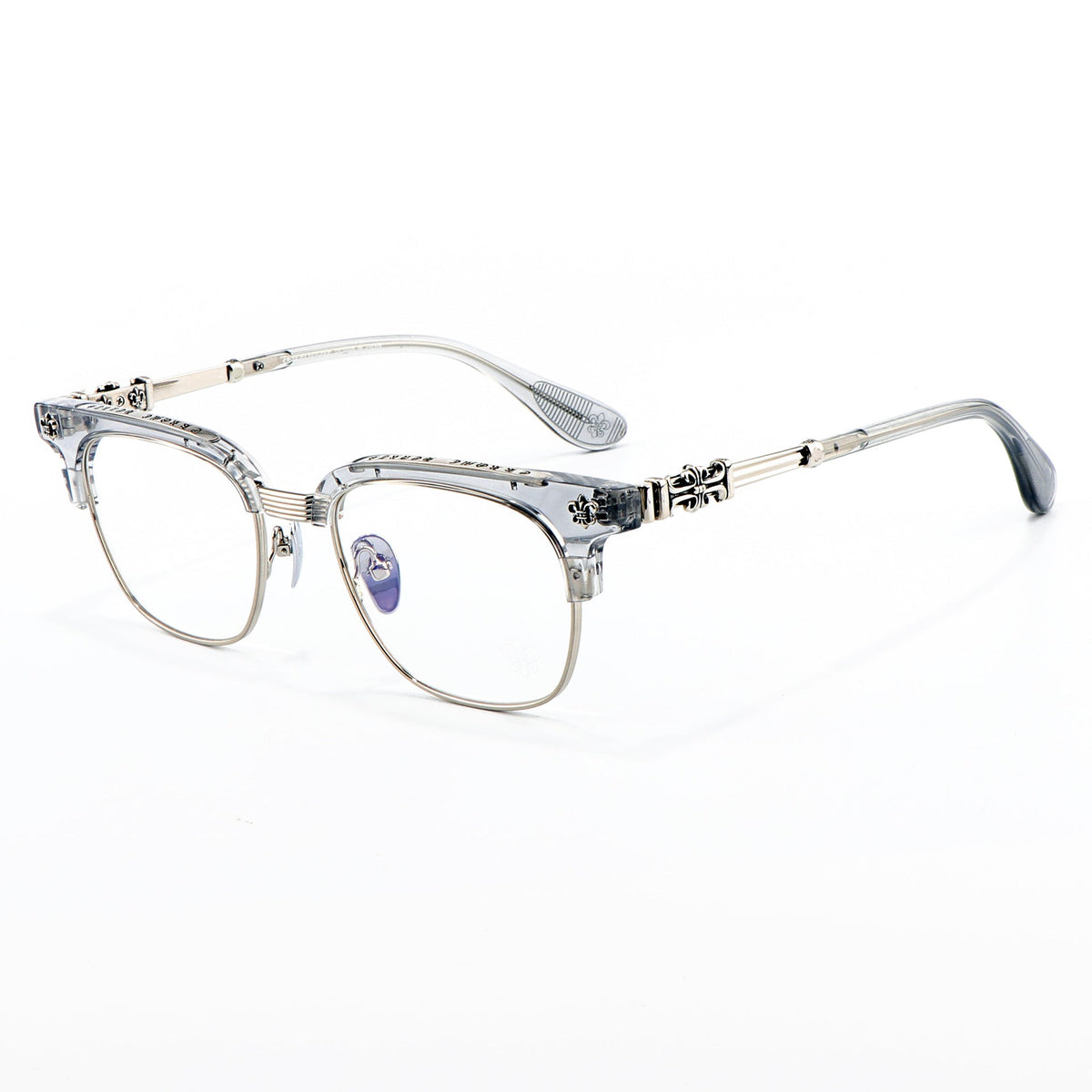 Chrome Hearts Chic Understated Luxury Style Half-Rim Glasses