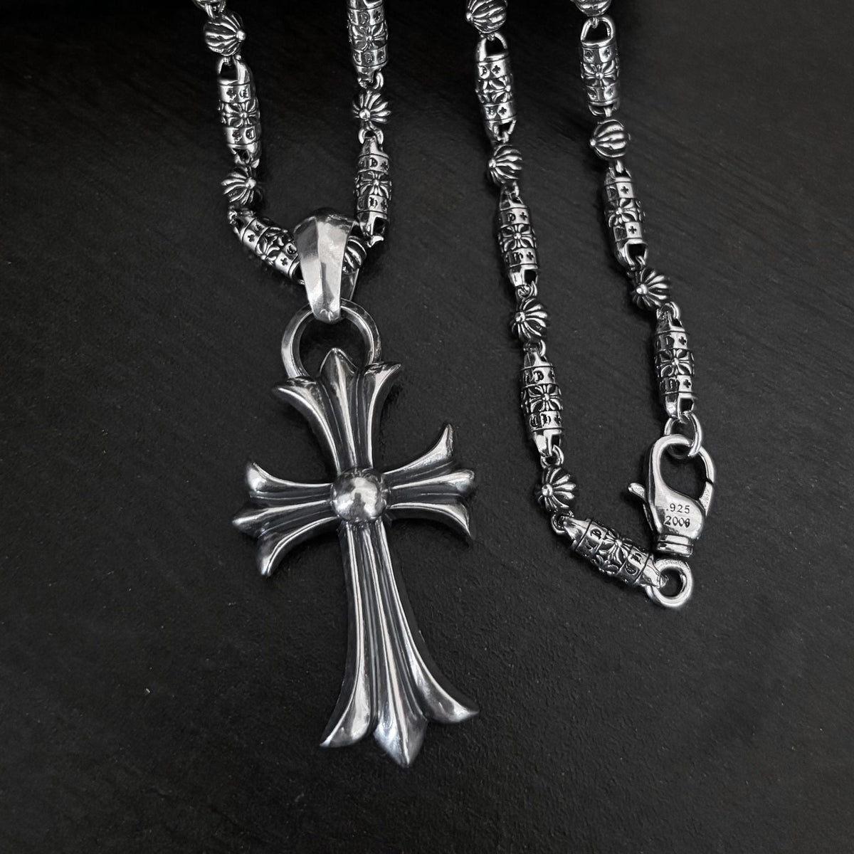 chrome hearts cross anchor domineering chain necklace