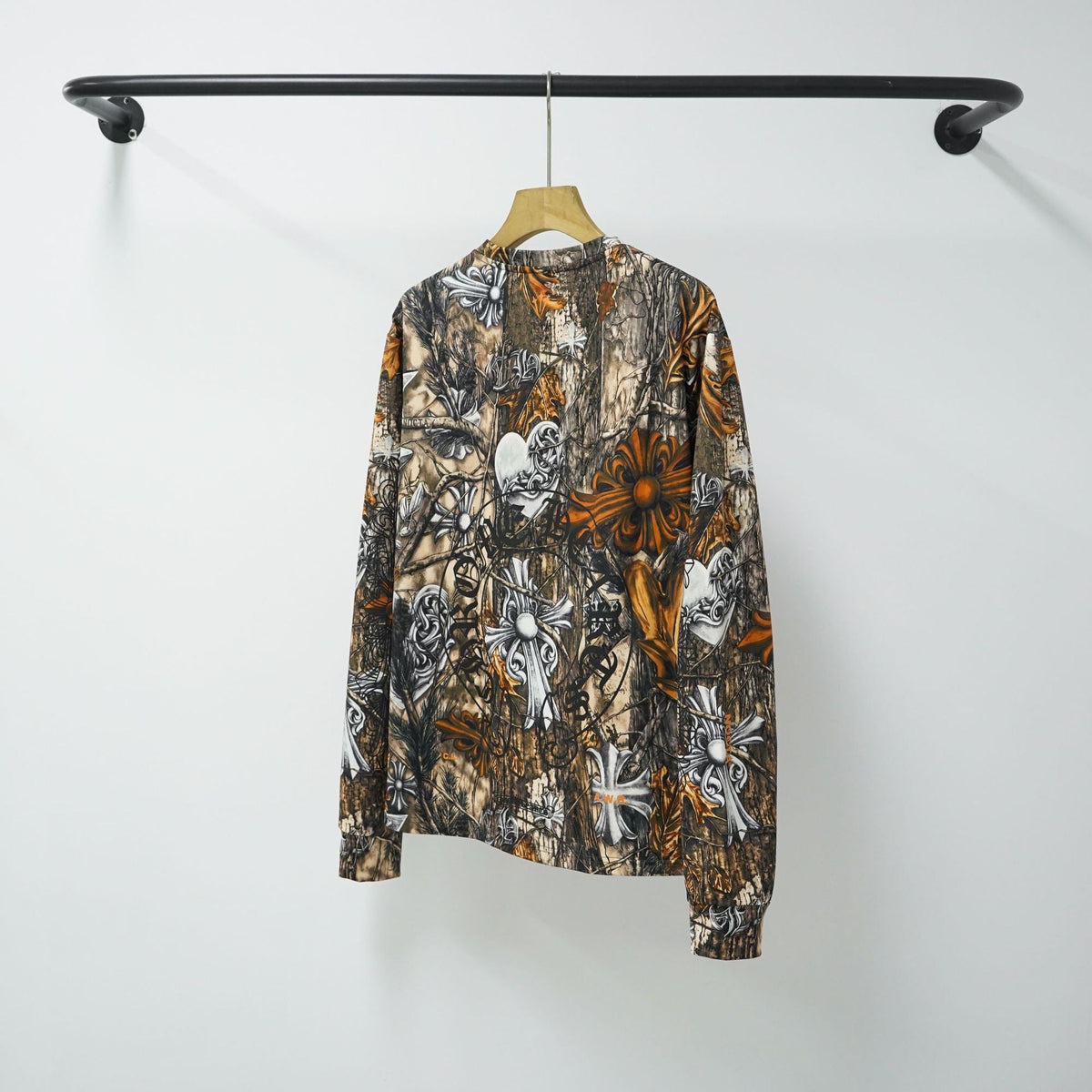 Chrome Hearts Bark Texture Print Long-Sleeve T-Shirt