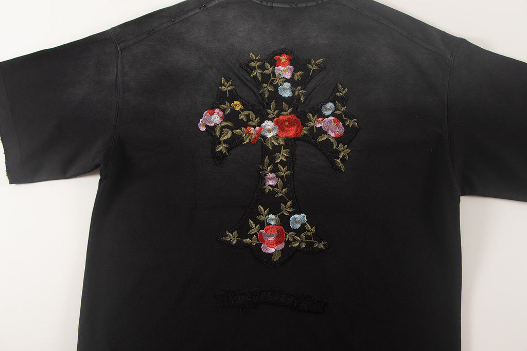 Chrome Hearts Flowers Filled with Crosses T-Shirt