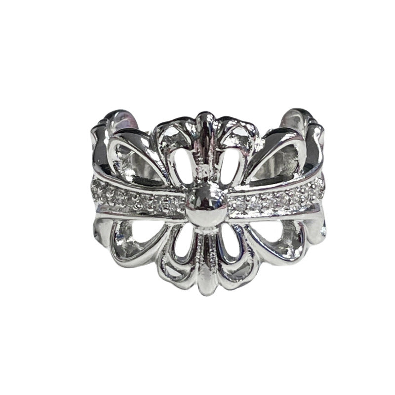 chrome hearts irregular cross adjustable ring