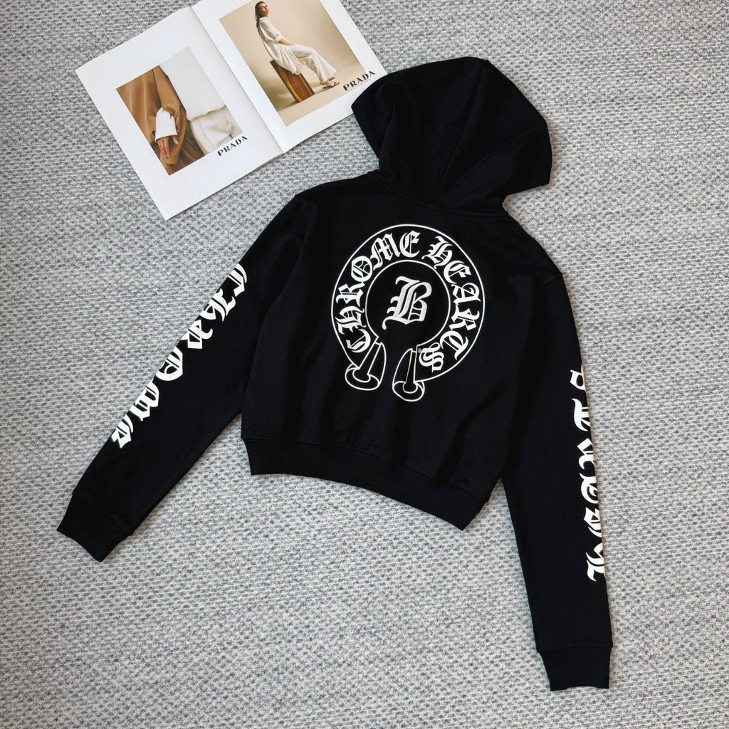 Chrome Hearts embroidered horseshoe print hoodie