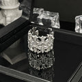 chrome hearts irregular cross adjustable ring
