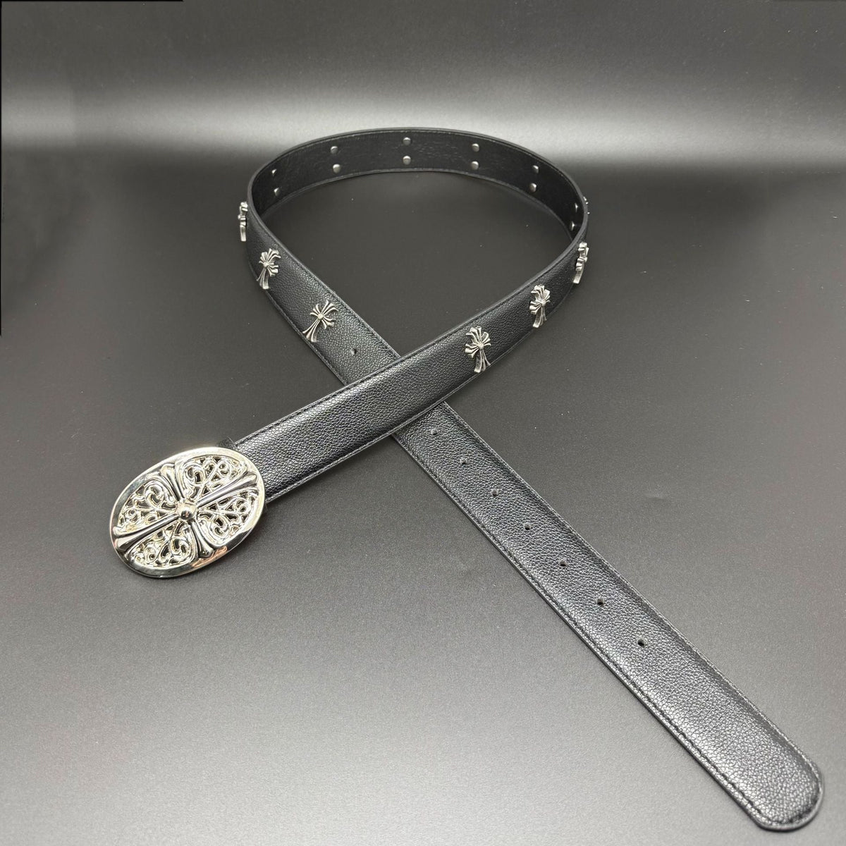 Chrome Hearts Cross Rivet Roller Buckle and Holy Sword Belt