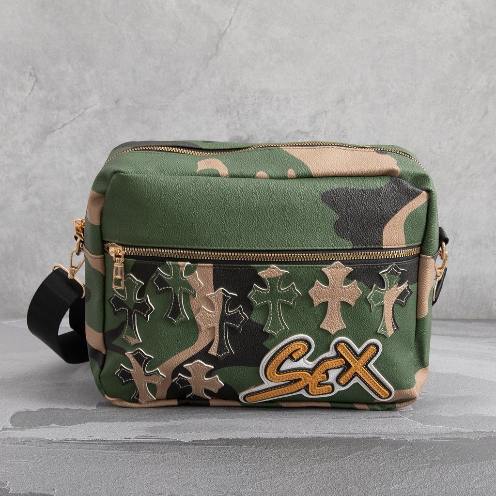 Chrome Hearts Camouflage Sports PU Leather Crossbody Bag