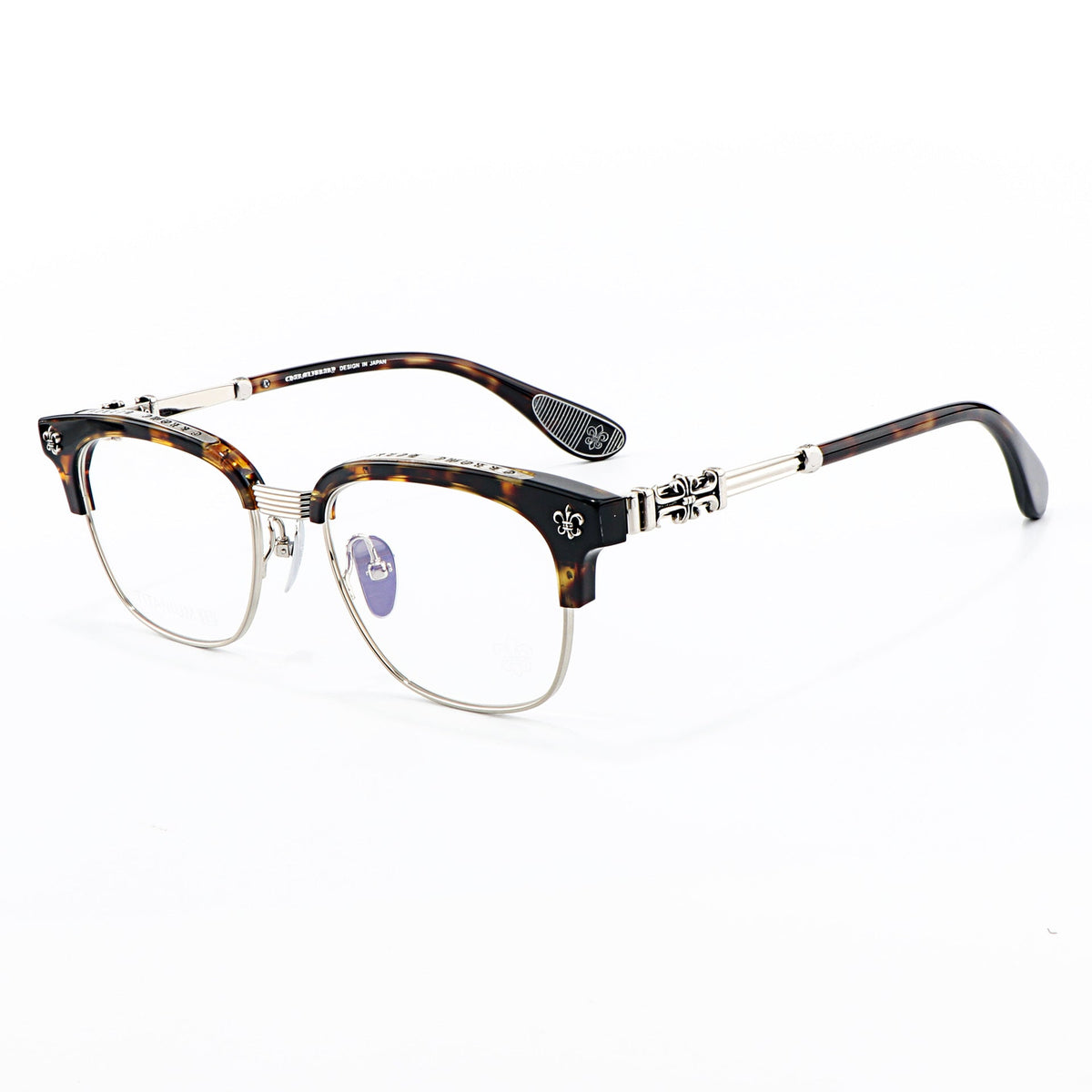 Chrome Hearts Chic Understated Luxury Style Half-Rim Glasses