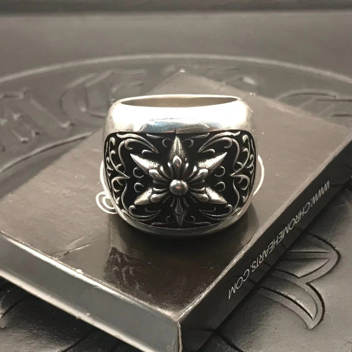chrome hearts vine hexagram rings