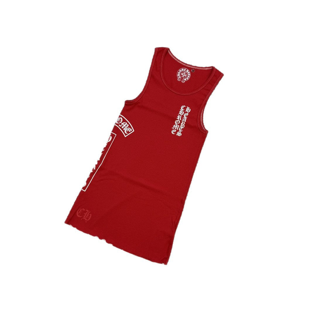 Chrome Hearts Sanskrit letters slim hottie style vest skirt