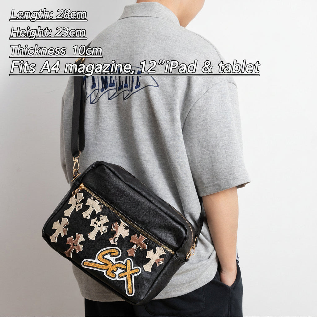Chrome Hearts Camouflage Sports PU Leather Crossbody Bag