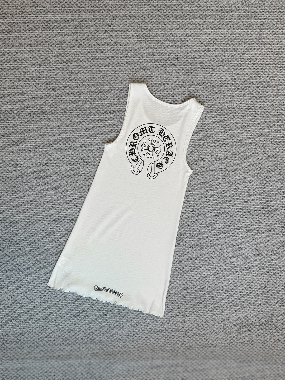 Chrome Hearts horseshoe print sleeveless vest dress