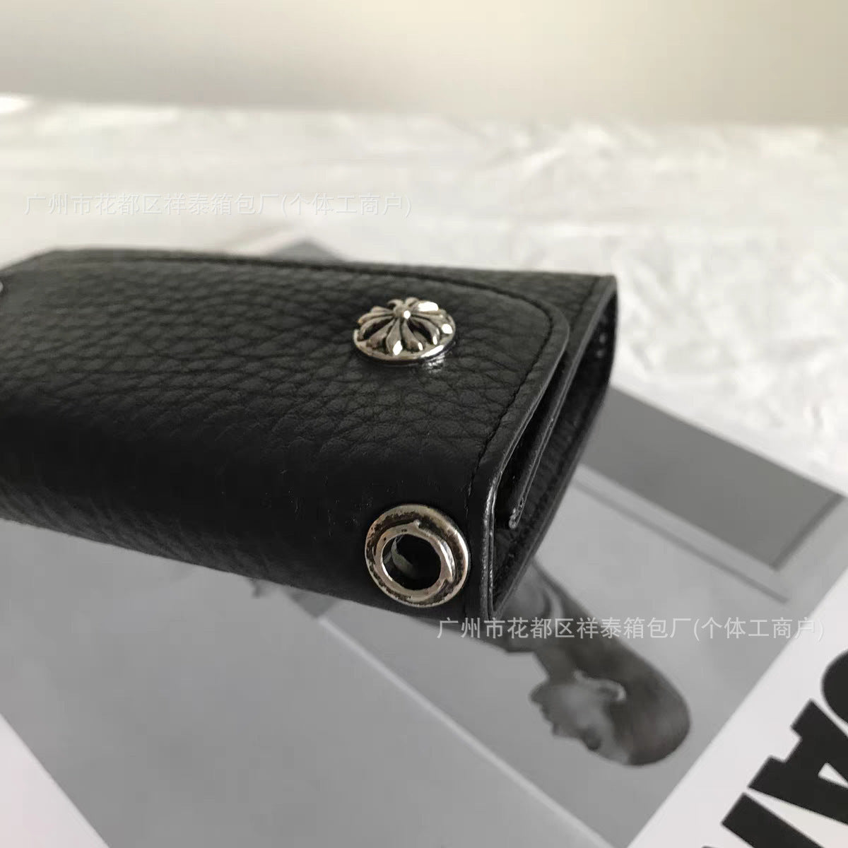 Chrome Hearts multi-functional snap closure clutch wallet