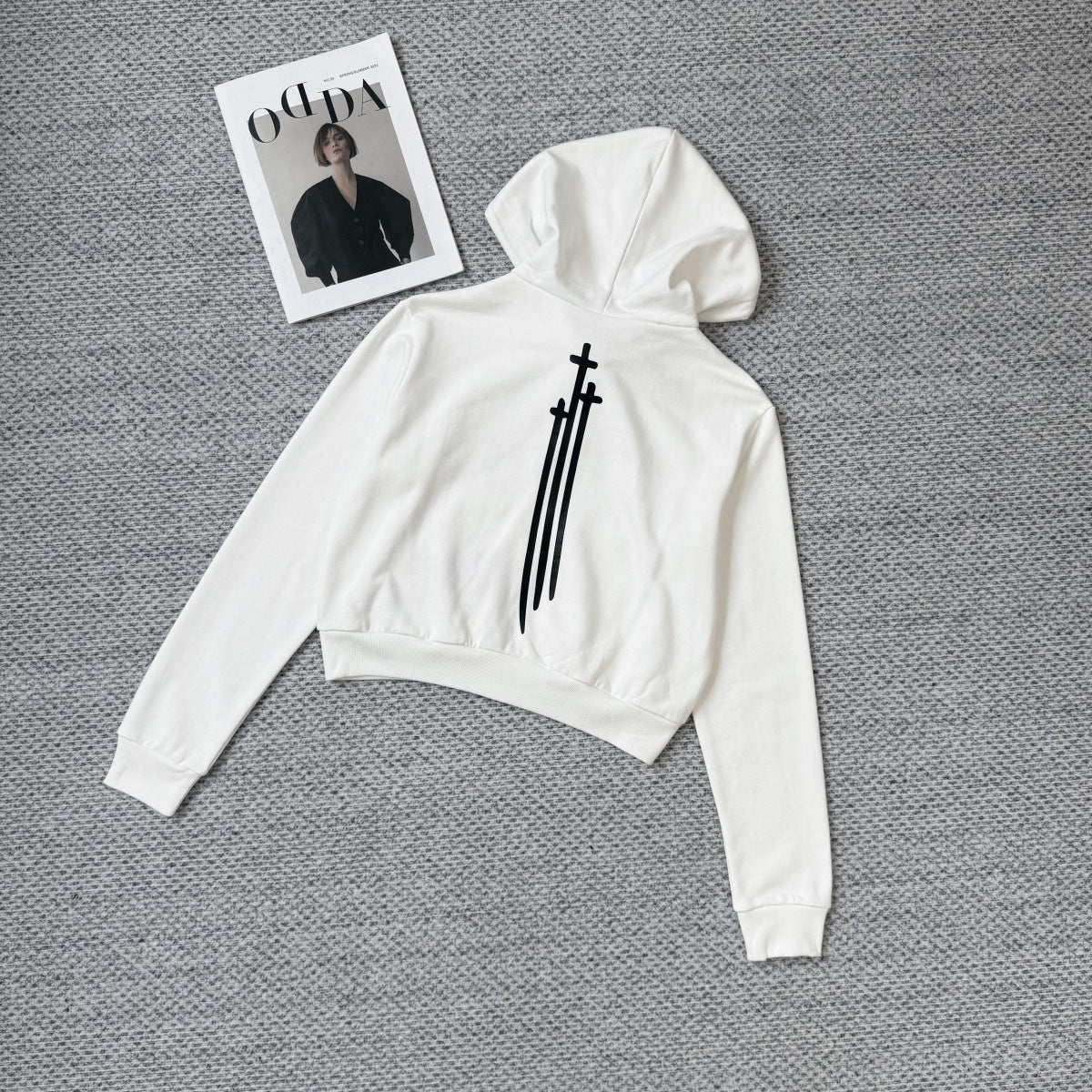 Chrome Hearts Sanskrit Sword Printed Zippered Hoodie