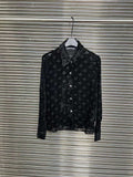 Chrome Hearts hollow black button shirt top