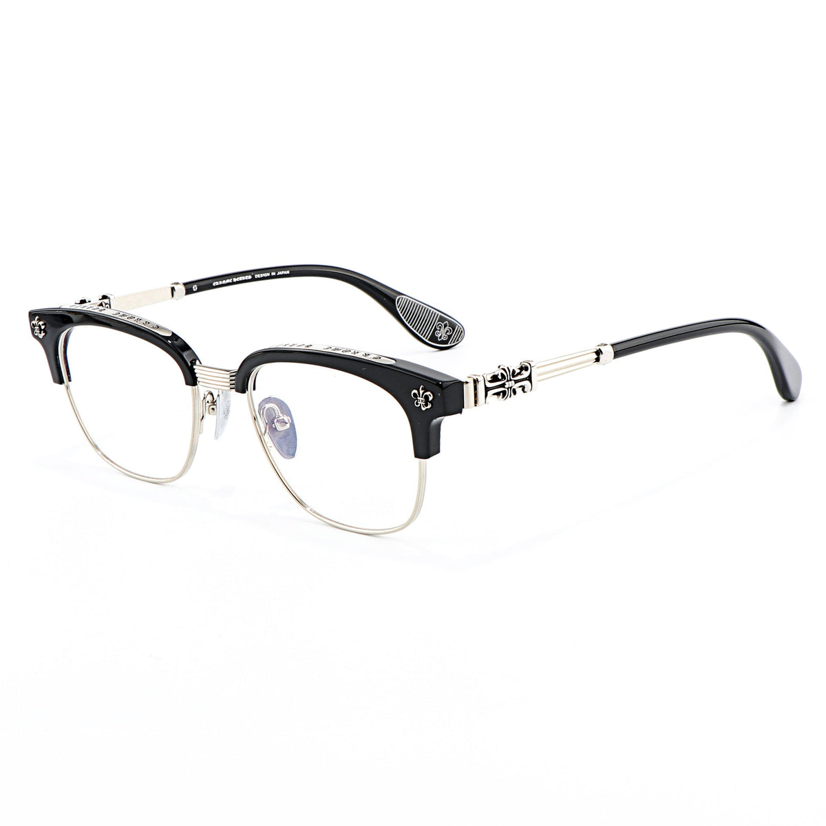 Chrome Hearts Chic Understated Luxury Style Half-Rim Glasses