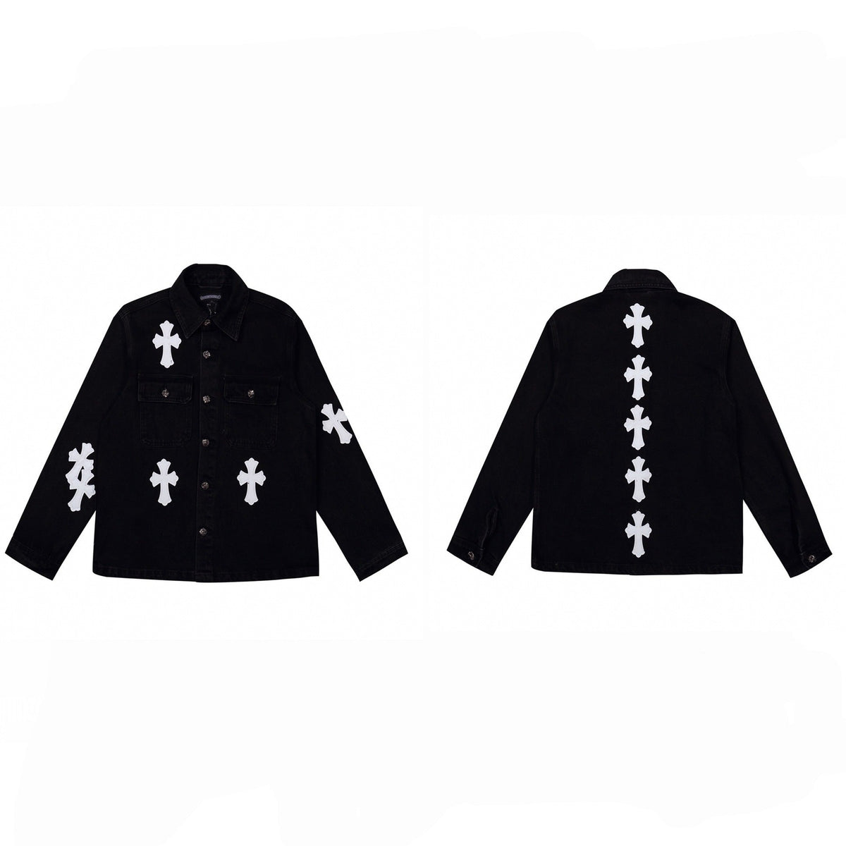 Chrome Hearts Cross Leather Jeans
