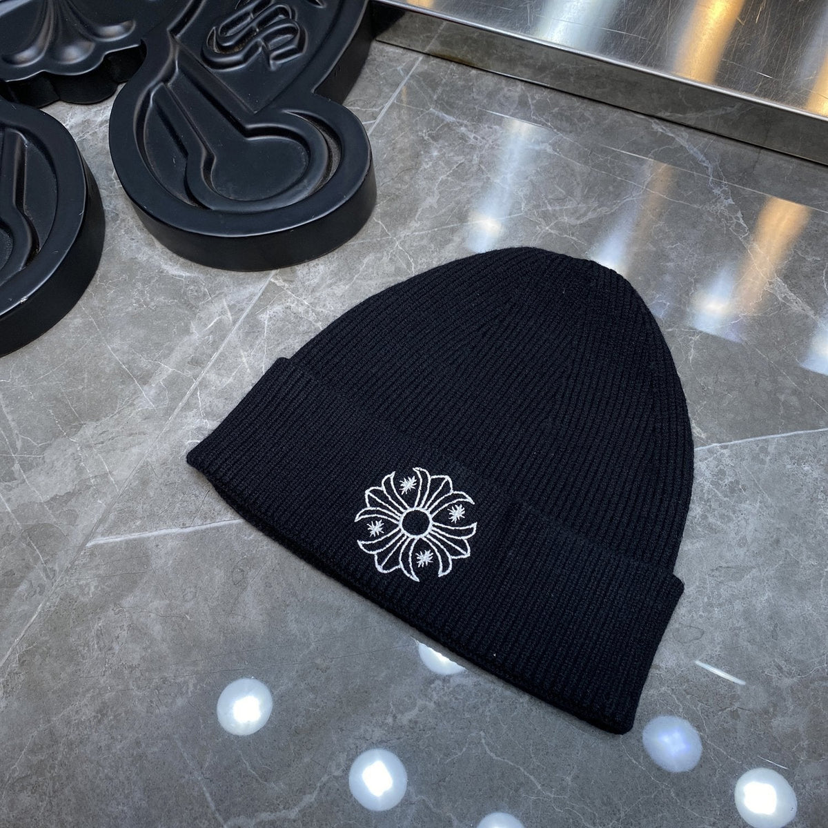 Chrome Hearts embroidered knitted hat