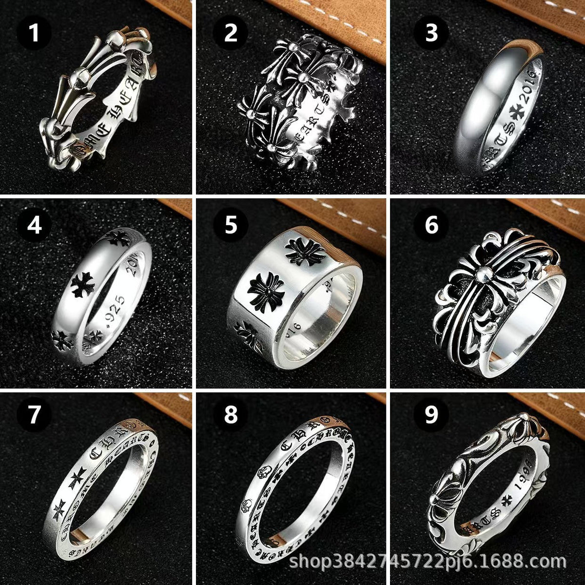 chrome hearts S925 silver open ring