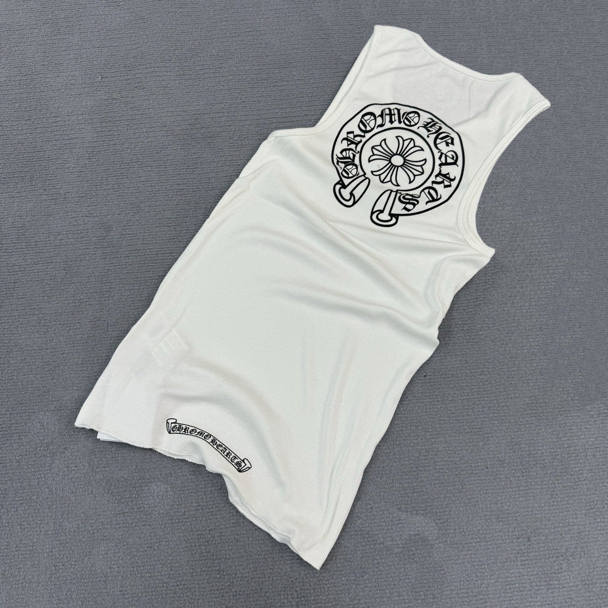 Chrome Hearts T-shaped printed black and white vest skirt
