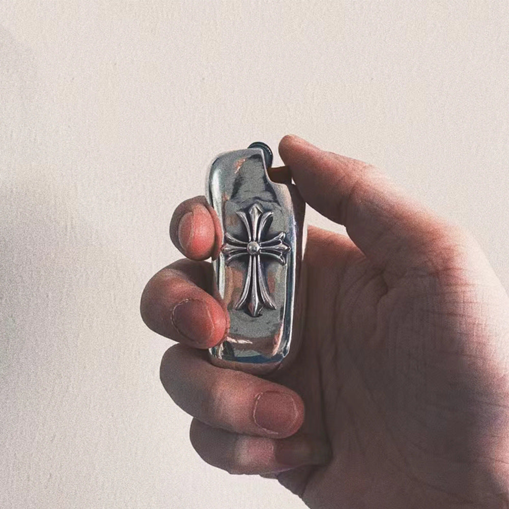 chrome hearts cross military flower sword grinding wheel lighter