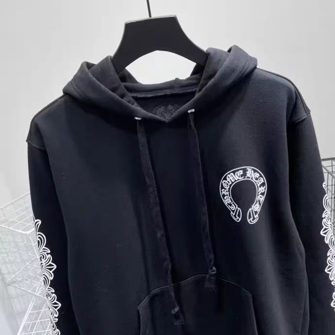 Chrome Hearts black printed hooded sweatshirt