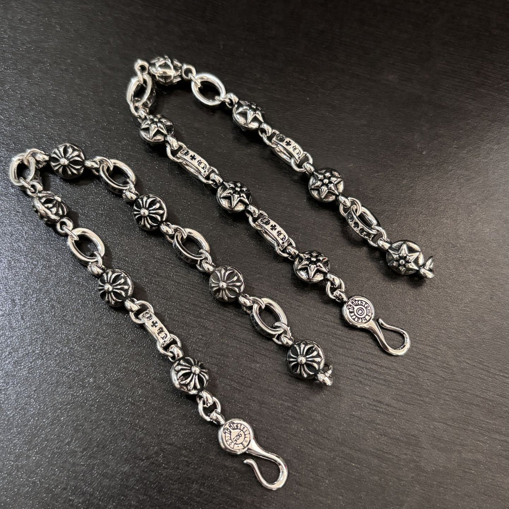 Chrome Hearts Cross Star of David Fishhook Bracelet