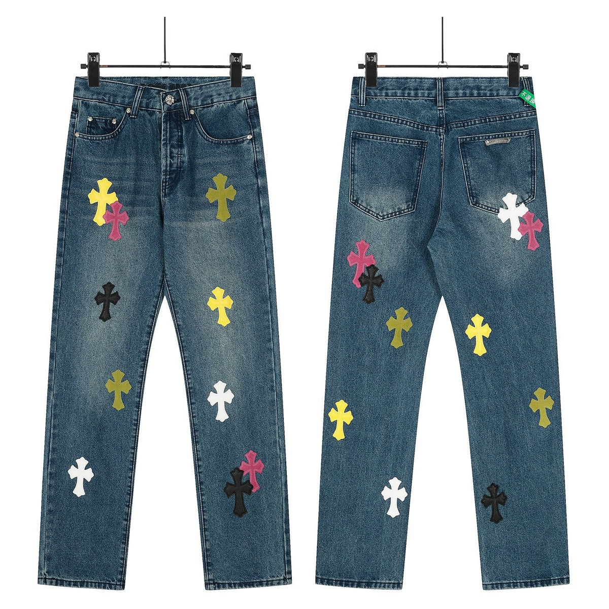 Chrome Hearts Colorful Cross Leather Jacket