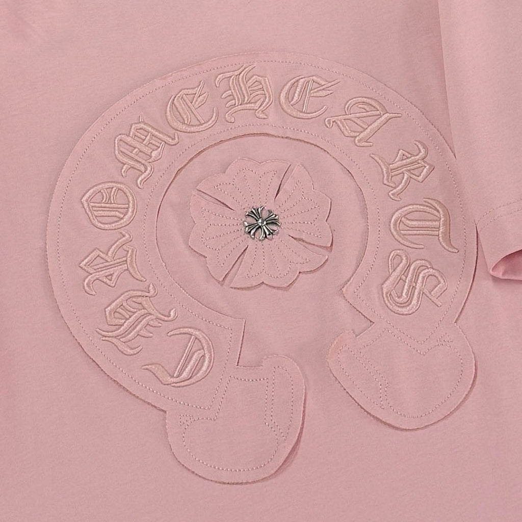 Chrome Hearts heavy-duty cross-stitch embroidery T-shirt