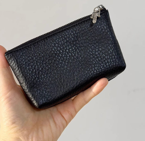 Chrome Hearts top-grain leather cross wallet